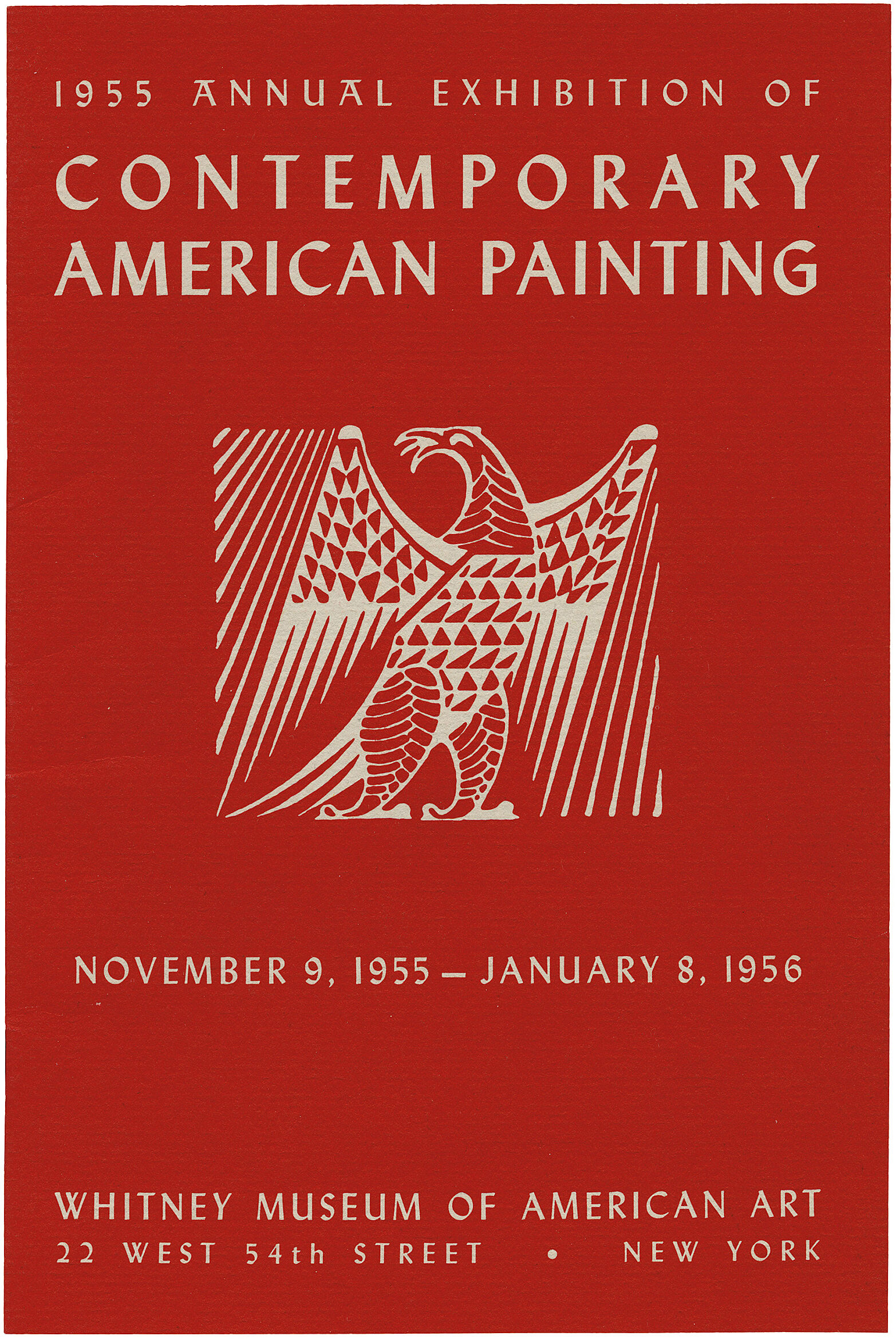 Cover for 1955 Annual Exhibition of Contemporary American Painting catalogue